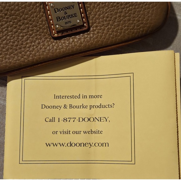 Dooney And Bourke‎ Pebble Grain Medium Wristlet Brown NWT